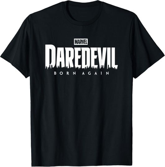 Marvel Daredevil Born Again White Logo T-Shirt