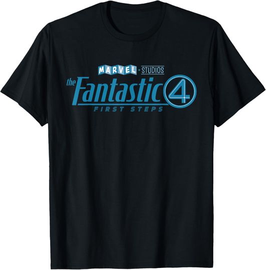 Marvel Studios The Fantastic Four: First Steps Movie Logo T-Shirt