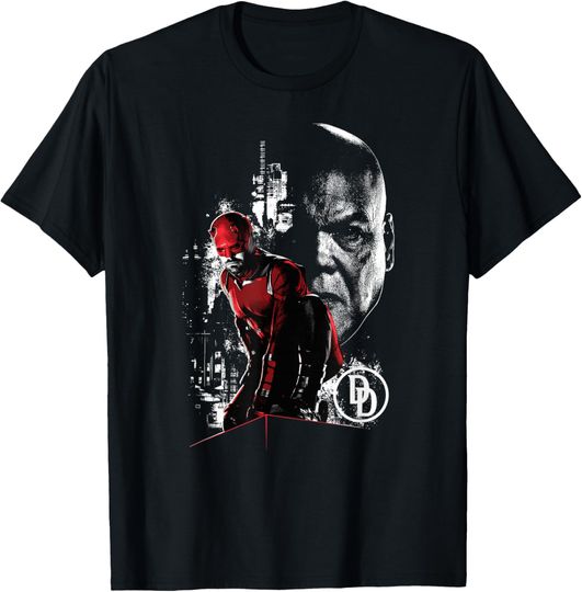 Discover Marvel Daredevil: Born Again Disney+ Daredevil and Kingpin T-Shirt