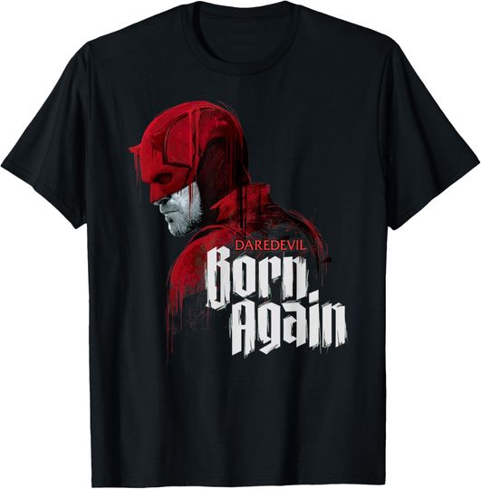 Discover Marvel Daredevil: Born Again Disney+ Profile and Series Logo T-Shirt
