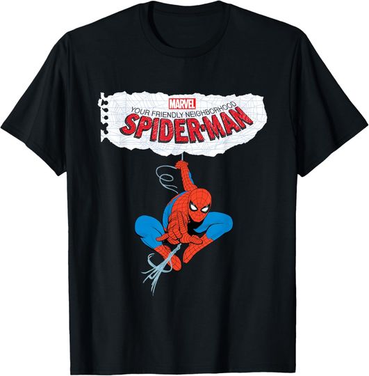Discover Marvel Your Friendly Neighborhood Spider-Man Spidey and Logo T-Shirt
