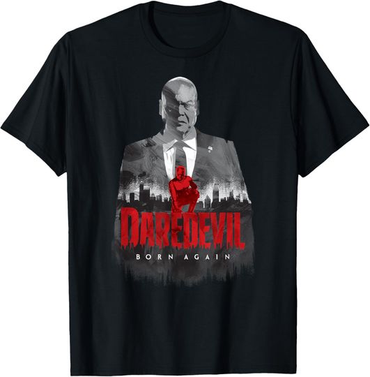 Discover Marvel Daredevil: Born Again TV Kingpin Wilson Fisk and Logo T-Shirt