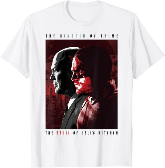 Marvel Daredevil Born Again The Kingpin & The Devil Poster T-Shirt
