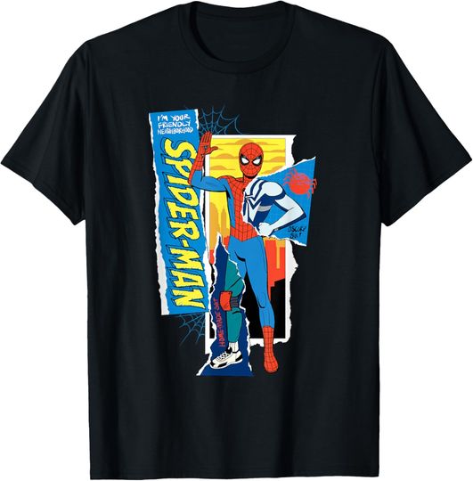Discover Marvel Your Friendly Neighborhood Spider-Man Suits Collage T-Shirt
