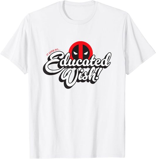 Discover Marvel Deadpool & Wolverine It Was An Educated Wish! Logo T-Shirt