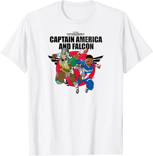 Discover Captain America: Brave New World - Cap and Flacon Team Up T-Shirt