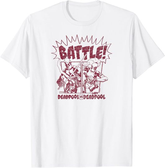 Discover Deadpool - Deadpool vs. Lady Deadpool T-Shirt