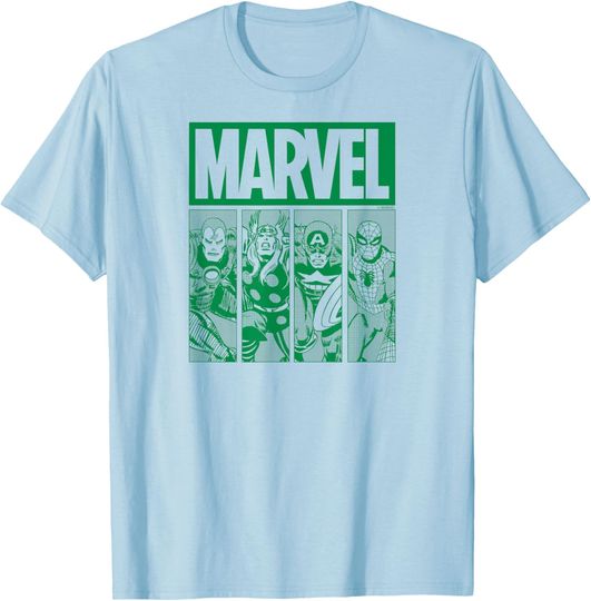 Discover Marvel - Green Grid St. Patrick's Day T-Shirt