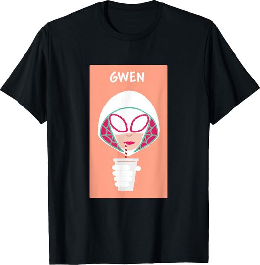 Marvel Spider-Man Gwen Stacy Coffee Funny Friend Matching T-Shirt