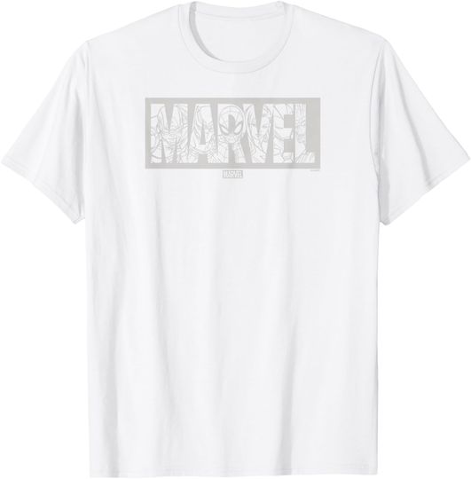 Discover Marvel - Light Monochrome Logo T-Shirt