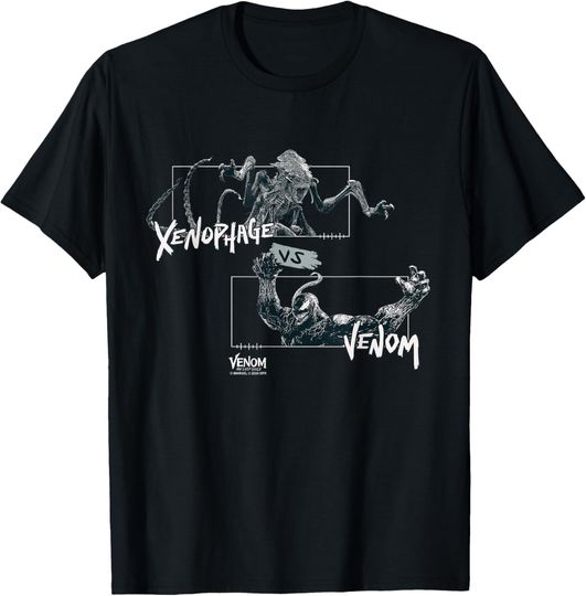 Discover Marvel Venom: The Last Dance Xenophage vs Venom Monochrome T-Shirt