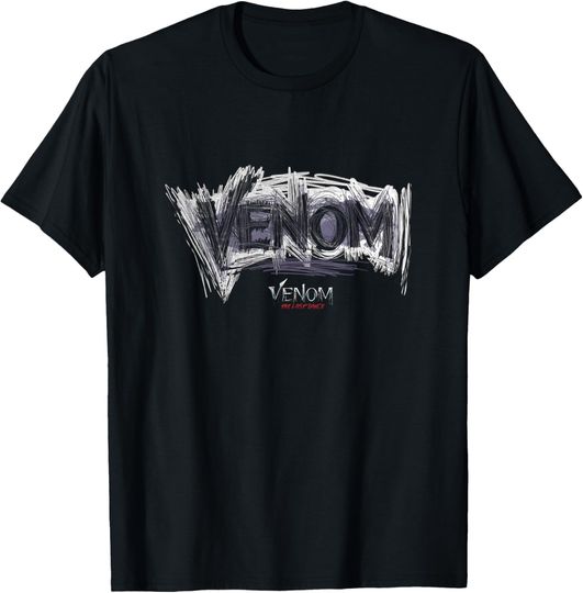 Discover Marvel Venom: The Last Dance Scratch Distressed Title Logo T-Shirt