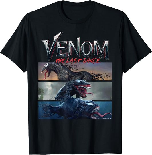 Discover Marvel Venom: The Last Dance Venomized Horse Frog and Fish T-Shirt