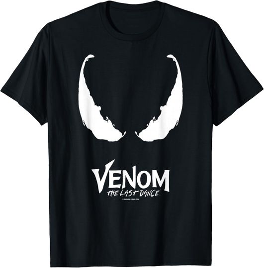 Discover Marvel Venom: The Last Dance Venom 3 Logo and Symbiote Eyes T-Shirt