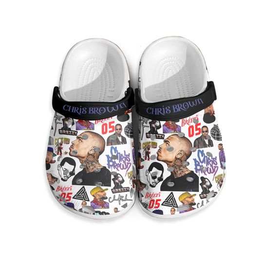 Chris Brown Shoes, Chris Brown Concert Sandals, Chris Brown Team Brezzy Slippers, Chris Brown Tour 11:11 Summer Shoes, Birthday Gift