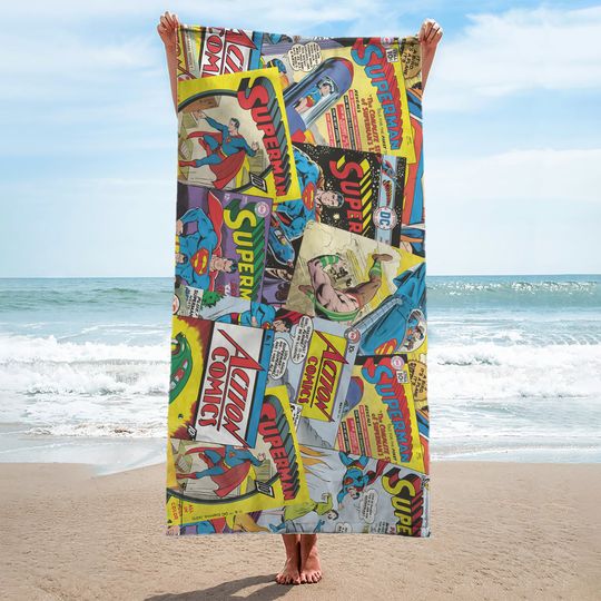 Superman Fan Officially Licensed Beach Towel 30"x60"