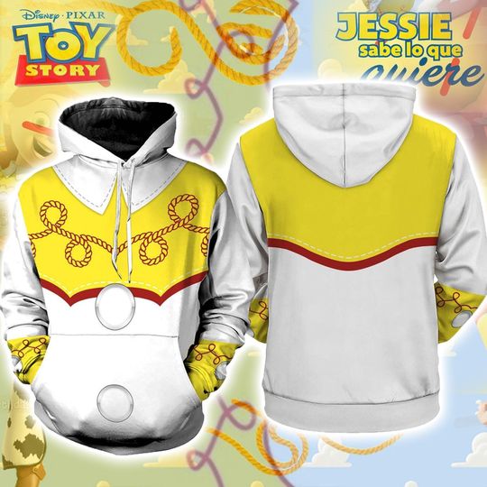 Toy Story Jessie Cosplay All Over Print Hoodie, Cosplay Matching Hoodie, Halloween Costume for Family Group Shirt, Toy Story Couple Hoodie