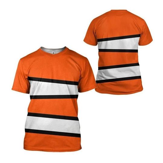 Nemo 3D Cosplay Shirt, Finding Nemo Costume Hoodie, Oceanic Animated 3D Shirt, Funny Aquatic Friend Shirt, Halloween Costume, Hoodie Costume