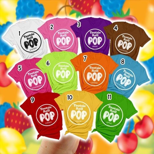 Discover Candy Halloween Group Shirts, Sucker and Lollipop Halloween Teacher Shirts, Candy Costumes, Tootsie Pops Matching Family Shirt, Candy Group