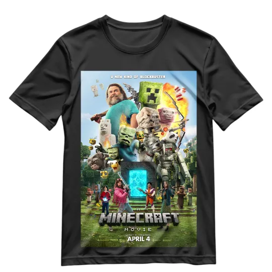 Minecraft The Movie 2025 T-Shirt, 3D Graphic