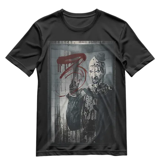 Art the Clown T-Shirt The Terrifier 3 Mirror Art Tee Size