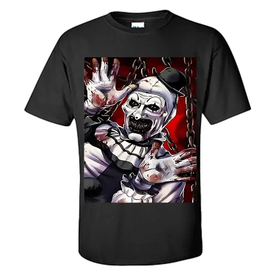 Discover Art The Clown 3D T-Shirt with Hand Up Painting - Terrifier Shirt