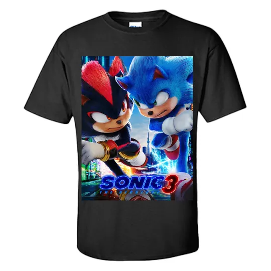 Discover Sonic the Hedgehog 3 T-Shirt, Sonic and Shadow, Unisex