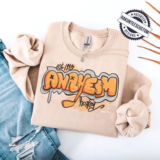 Discover Anaheim Hockey Sweatshirt: Graffiti Anaheim NHL Shirt