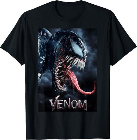 Discover Marvel Venom Tongue Out Poster Graphic T-Shirt T-Shirt