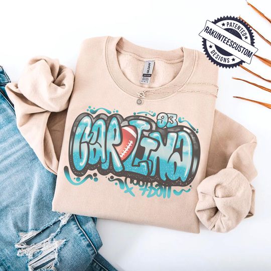 Discover Carolina Football Sweatshirt: Graffiti Game Day Shirt
