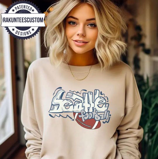 Discover Seattle Football Sweatshirt: Graffiti Game Day Shirt for fans