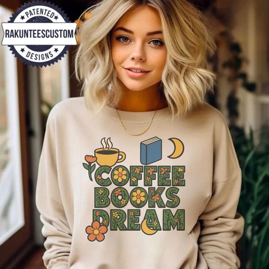 Discover Coffee Books Floral Graphic Tee - Dreamy Gardener Shirt