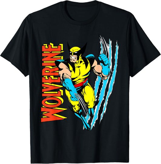 Discover Marvel X-Men Wolverine Vintage Claw Slice Graphic T-Shirt T-Shirt