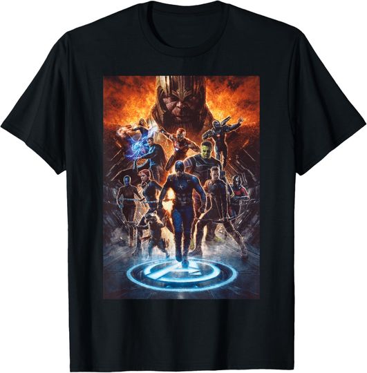Discover Marvel Avengers: Endgame Earth's Mightiest Heroes Short Sleeve T-Shirt, Gift For Fans