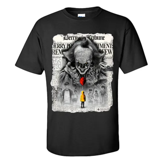 Pennywise It T-Shirt Stephen King Movie Graphic Tee