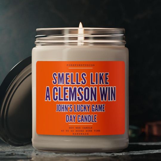 Discover Personalized Smells Like A Clemson Win Candle: Game Day Decor