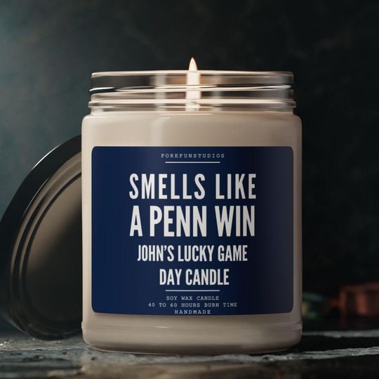 Discover Personalized Penn Win Candle: Game Day Decor