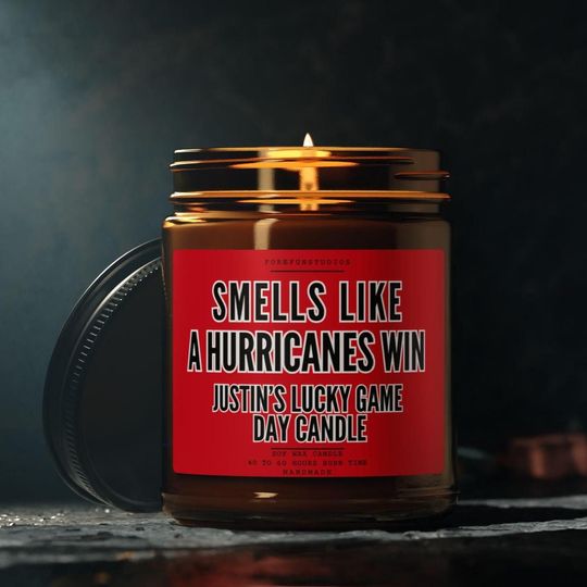 Discover Hurricanes Hockey Candle: Game Day Wax Candle, Funny Gift