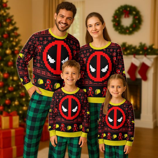 Discover Deadpool Christmas Ugly Sweater, Marvel Xmas Sweatshirt, Deadpool Christmas Gift For Men Women Kid, Superhero Christmas Shirt