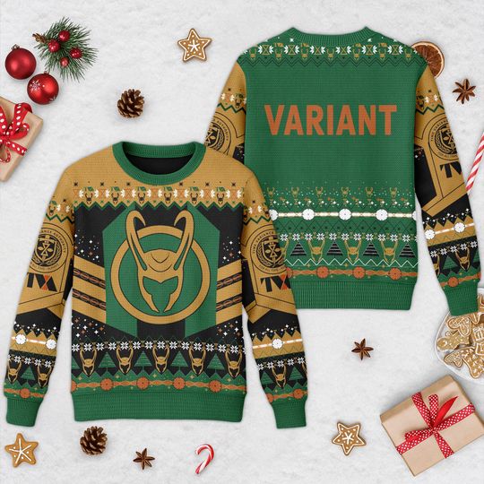 Discover Loki Variant Christmas Ugly Sweater, Marvel Xmas Sweatshirt, Superhero Christmas Gift For Men Women Kid, Loki Shirt, Disney Ugly Sweater