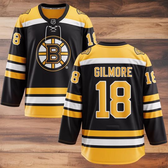 Discover Custom Hockey Jersey, Personalized Team Sports Shirt, Black & Yellow Ice Hockey Style Gift