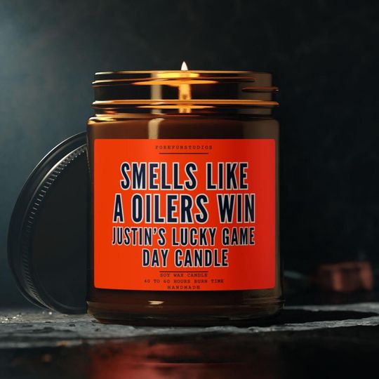 Discover Edmonton Oilers Candle: Game Day Wax Candle - Four Scents
