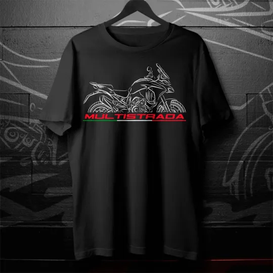 Discover Ducati Multistrada V4 V4S Motorcycle T-Shirt for Adventure Riders