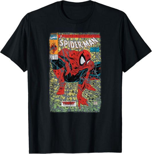 Marvel Comics Retro Classic Spider-Man Torment Distressed T-Shirt