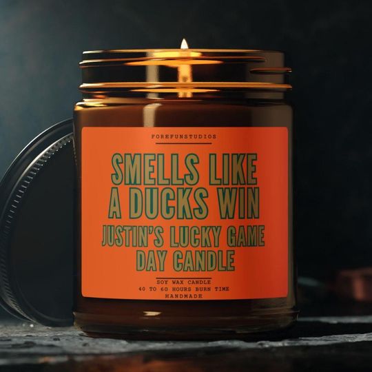 Discover Smells Like a Ducks Win Candle Anaheim Hockey Candle Game Day Decor Funny Ducks Gift Lucky Anaheim Candle Personalized Hockey