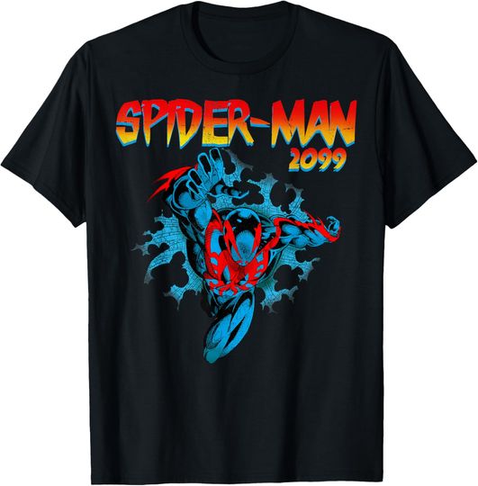 Discover Marvel Spider-Man 2099 Retro Jump Logo T-Shirt