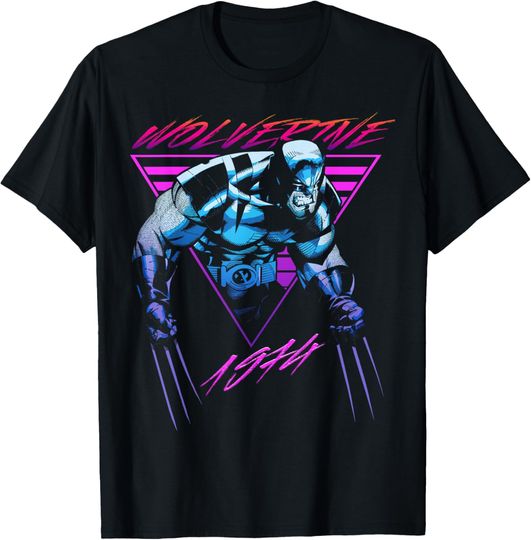 Marvel X-Men Wolverine Neon Retro Logan T-Shirt