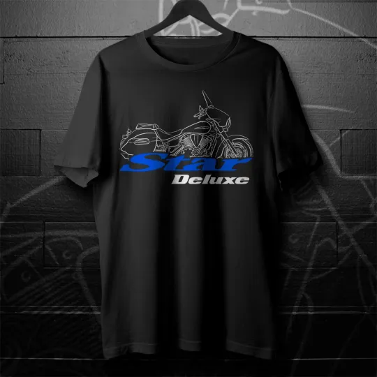 Discover Motorcycle T-Shirt for Yamaha XVS1300BG V-Star Deluxe 2013-2017 Fans