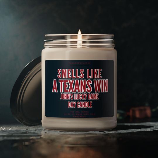 Texans Game Day Candle: Houston Football Fan Gift