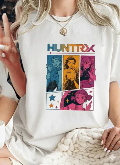 Discover Kpop Demon Hunters T-Shirt Huntrix Merch Gildan 5000